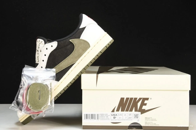 Jordan Scott Low Travis OG 1 Retro SP Olive 0706